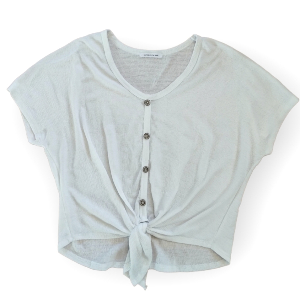 *5 for $20* Caution to the wind tie front top - Picture 1 of 7